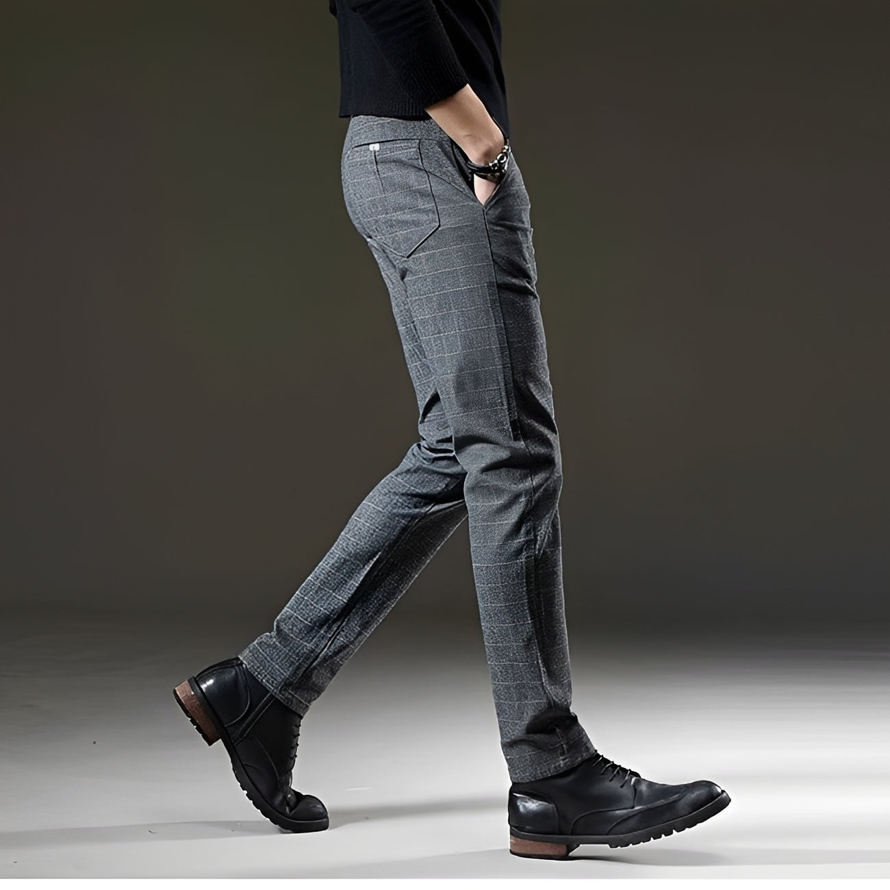 Kristian - Stylish Trousers with a Check Pattern