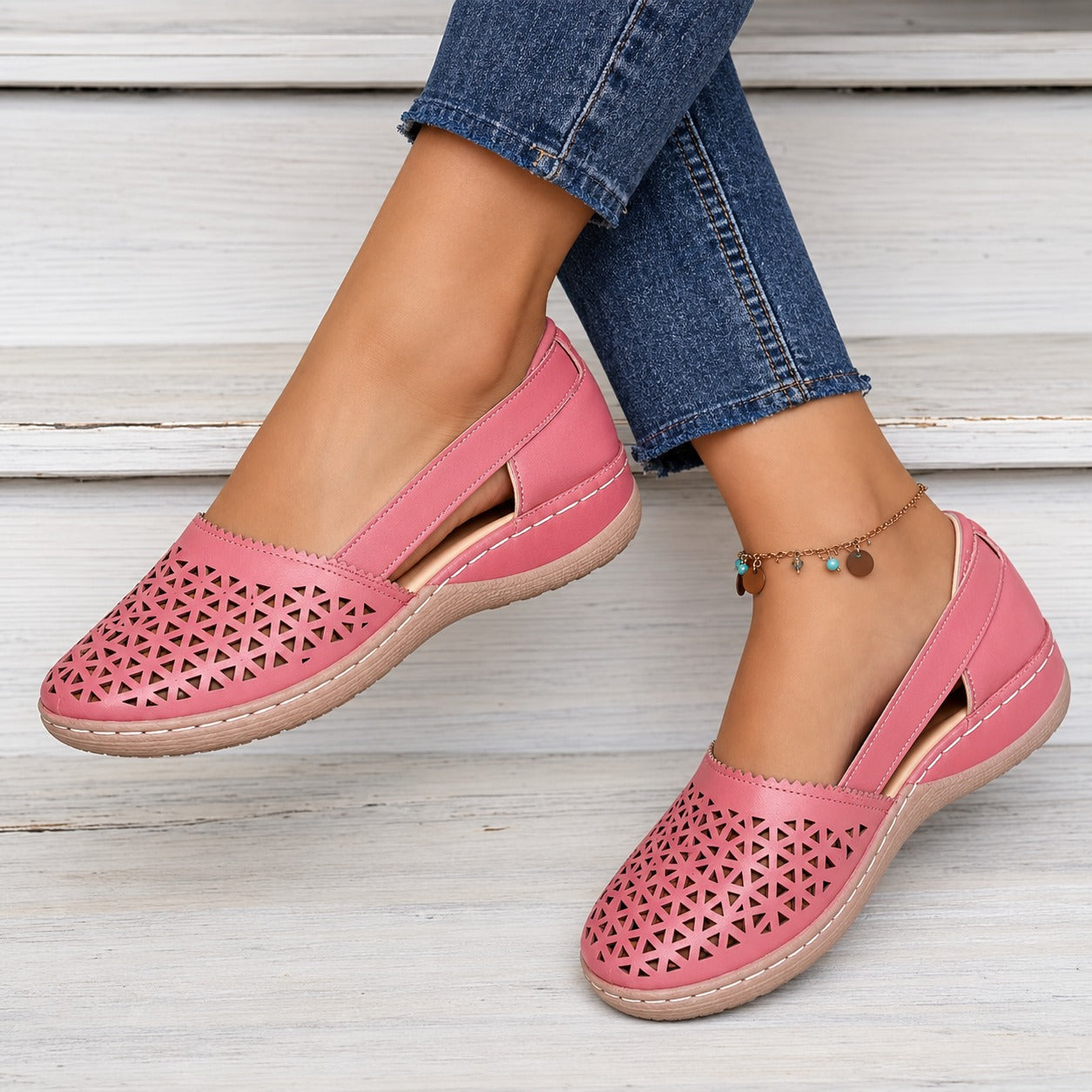 Tegan - Fashionable Sandals with Pattern