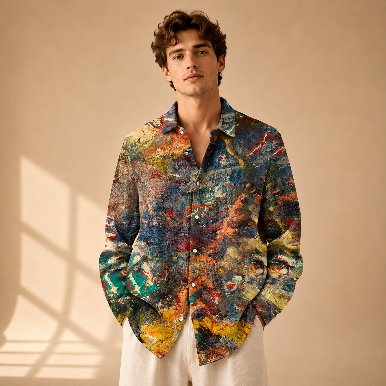 Neil - Creative Design Long Sleeved Shirt