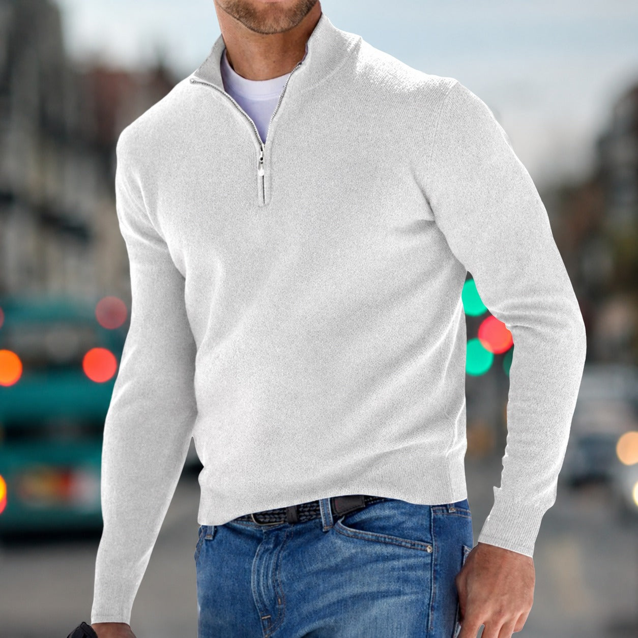 Carlo - Casual Sweater with Zipper