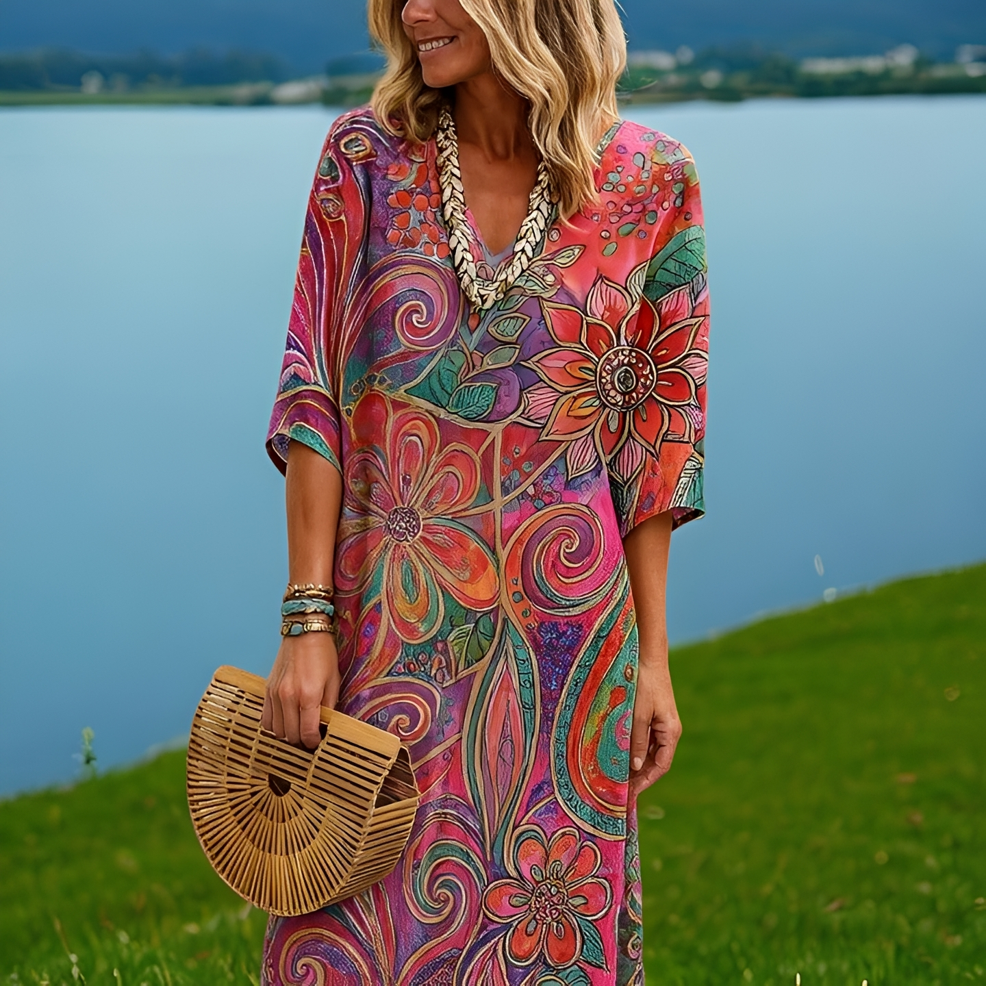 Amara - Colorful Floral Dress