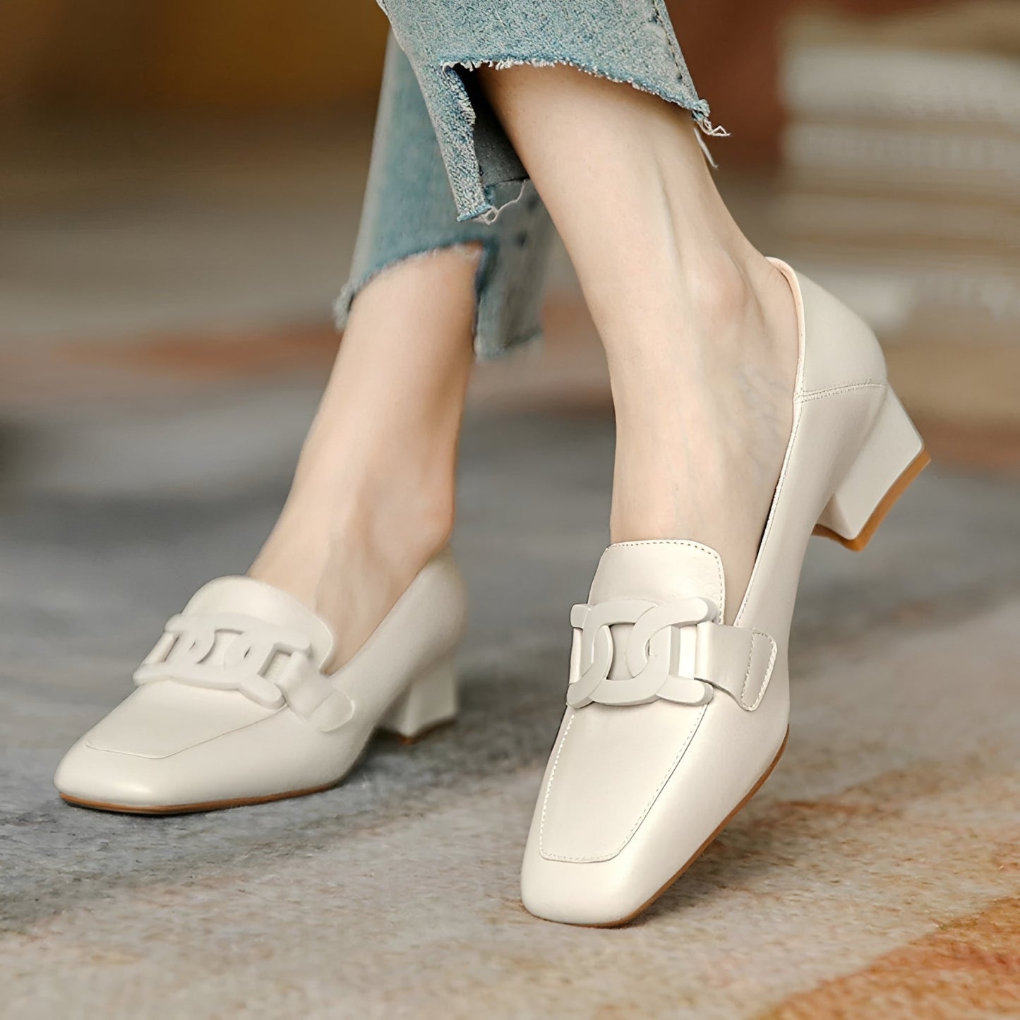 Maisha - Elegant Heeled Moccasins