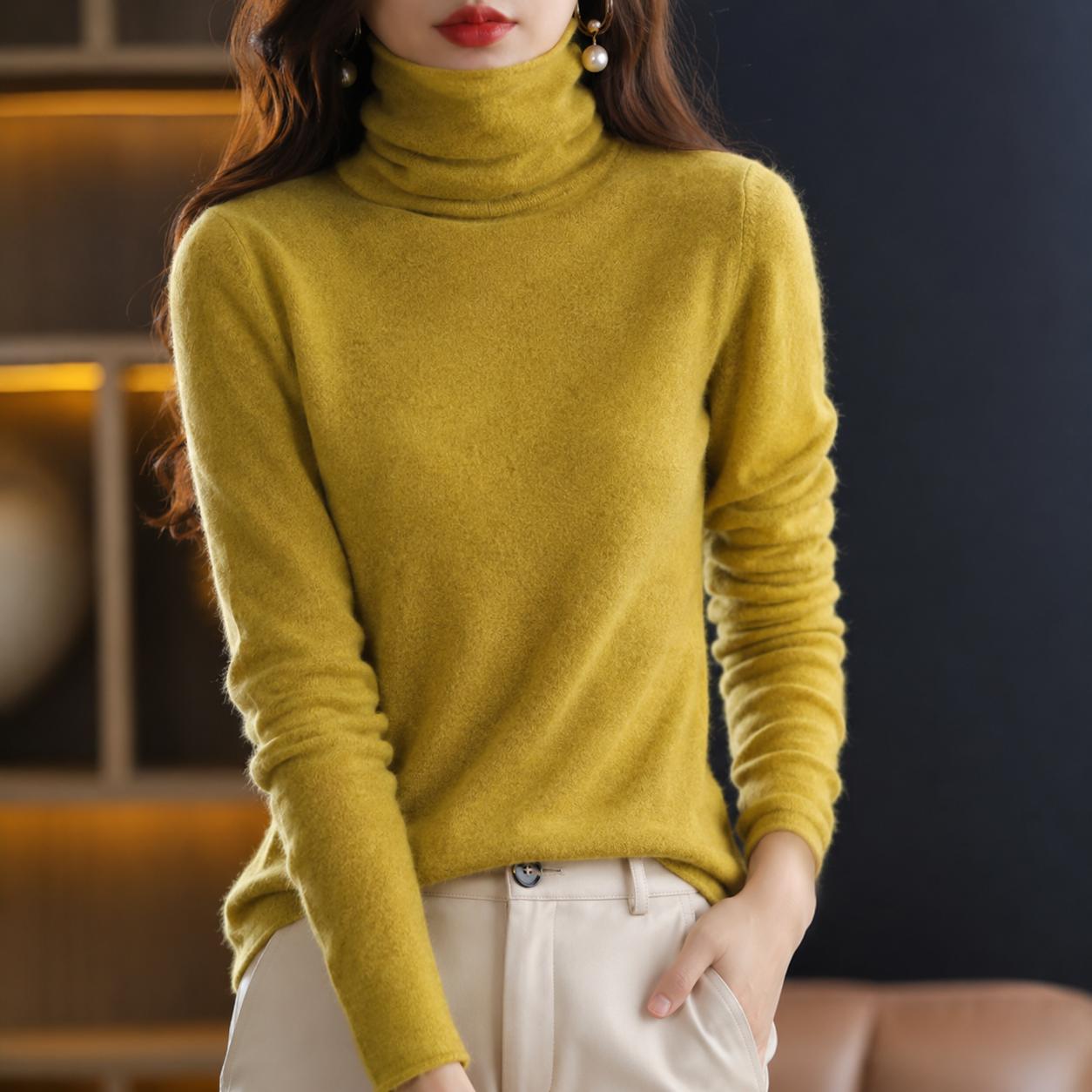 Akainu - Elegant Turtleneck Sweater