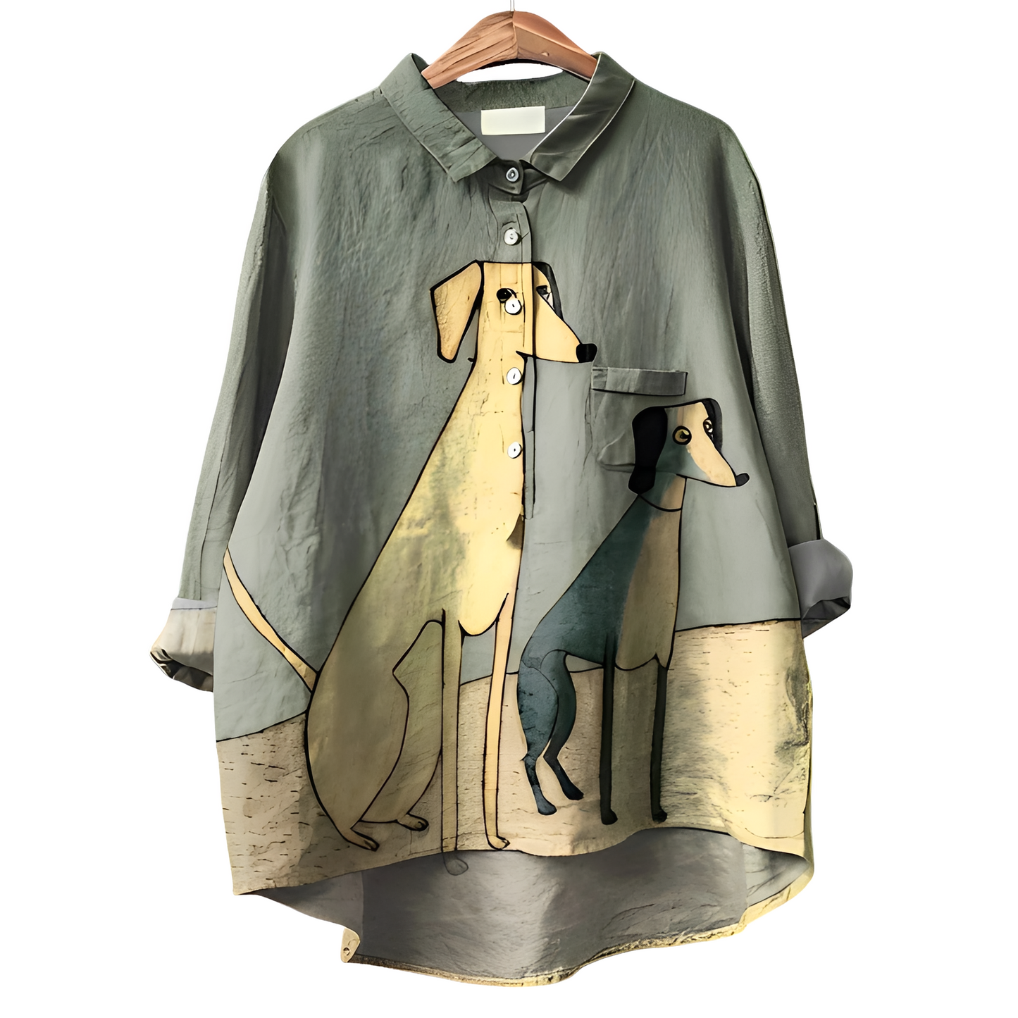 Eyden - Printed women's blouse with long sleeves