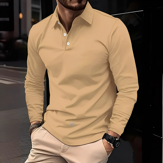Deacon - Comfy Long-Sleeved Polo Shirt