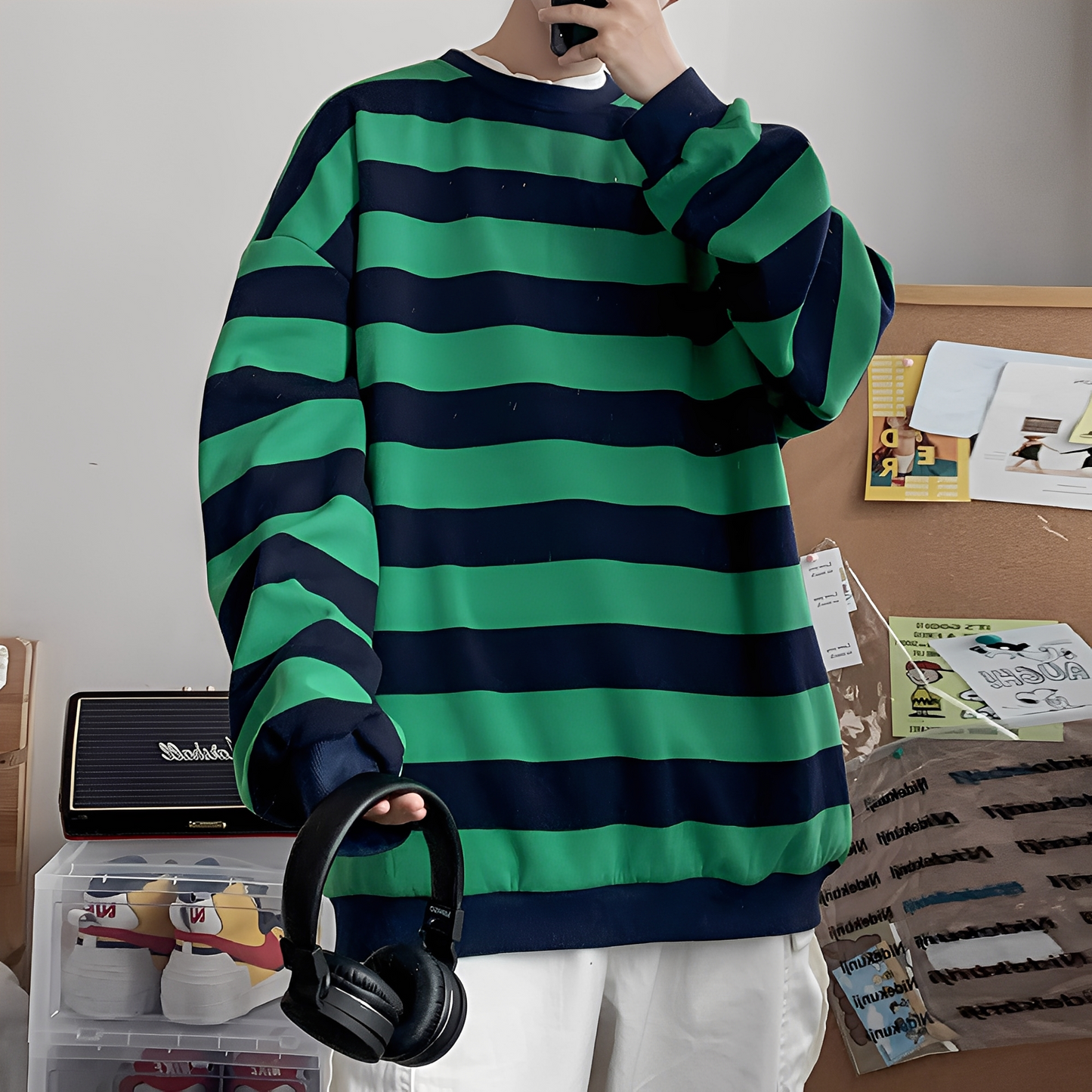 Christian - Striped Oversized Sweater