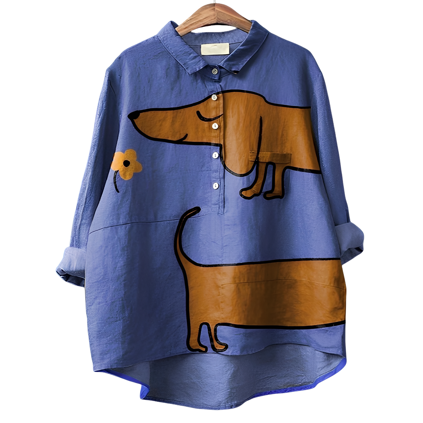 Eyden - Printed women's blouse with long sleeves