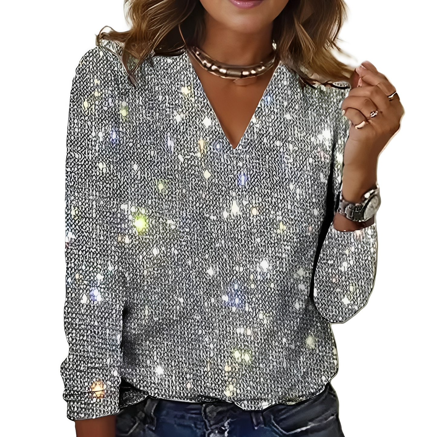 Caroline - Stylish, Sparkling Blouse for Women