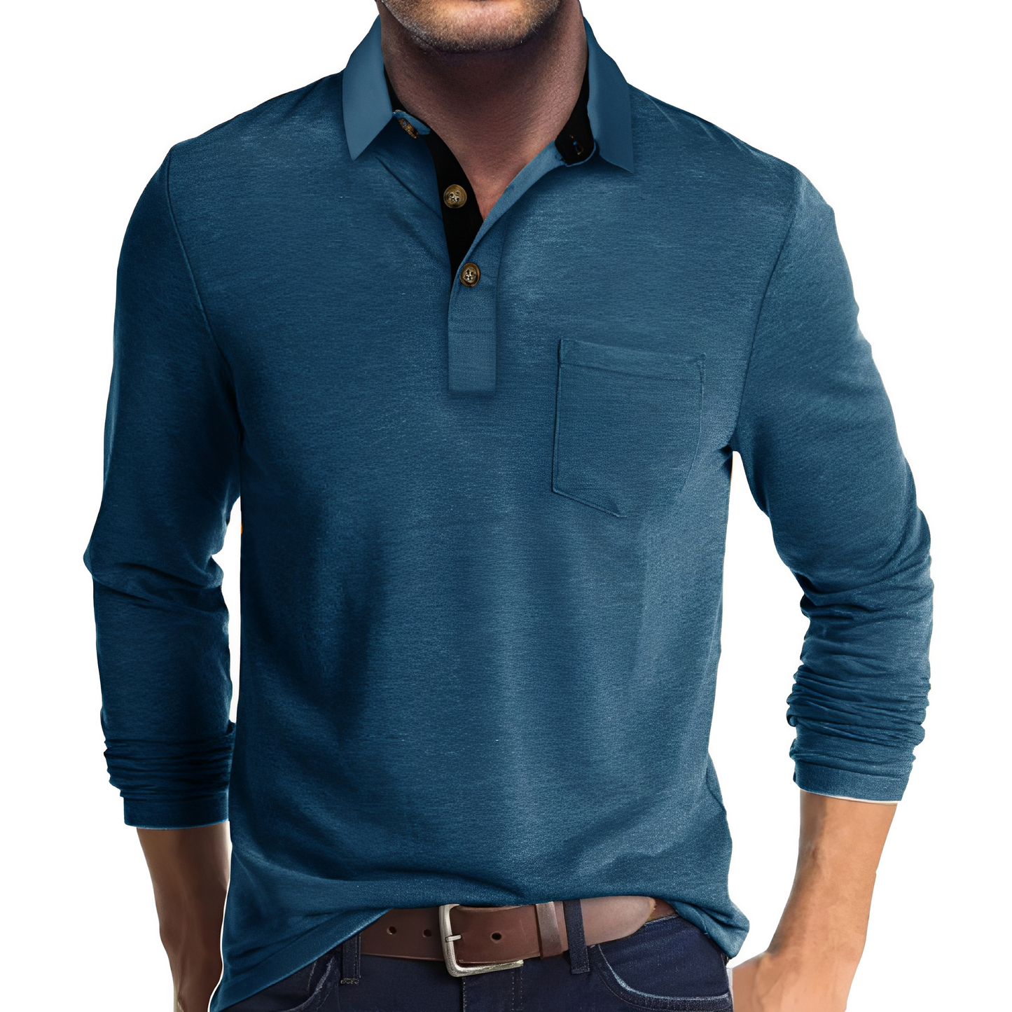 Marty - Casual long-sleeved polo shirt for men