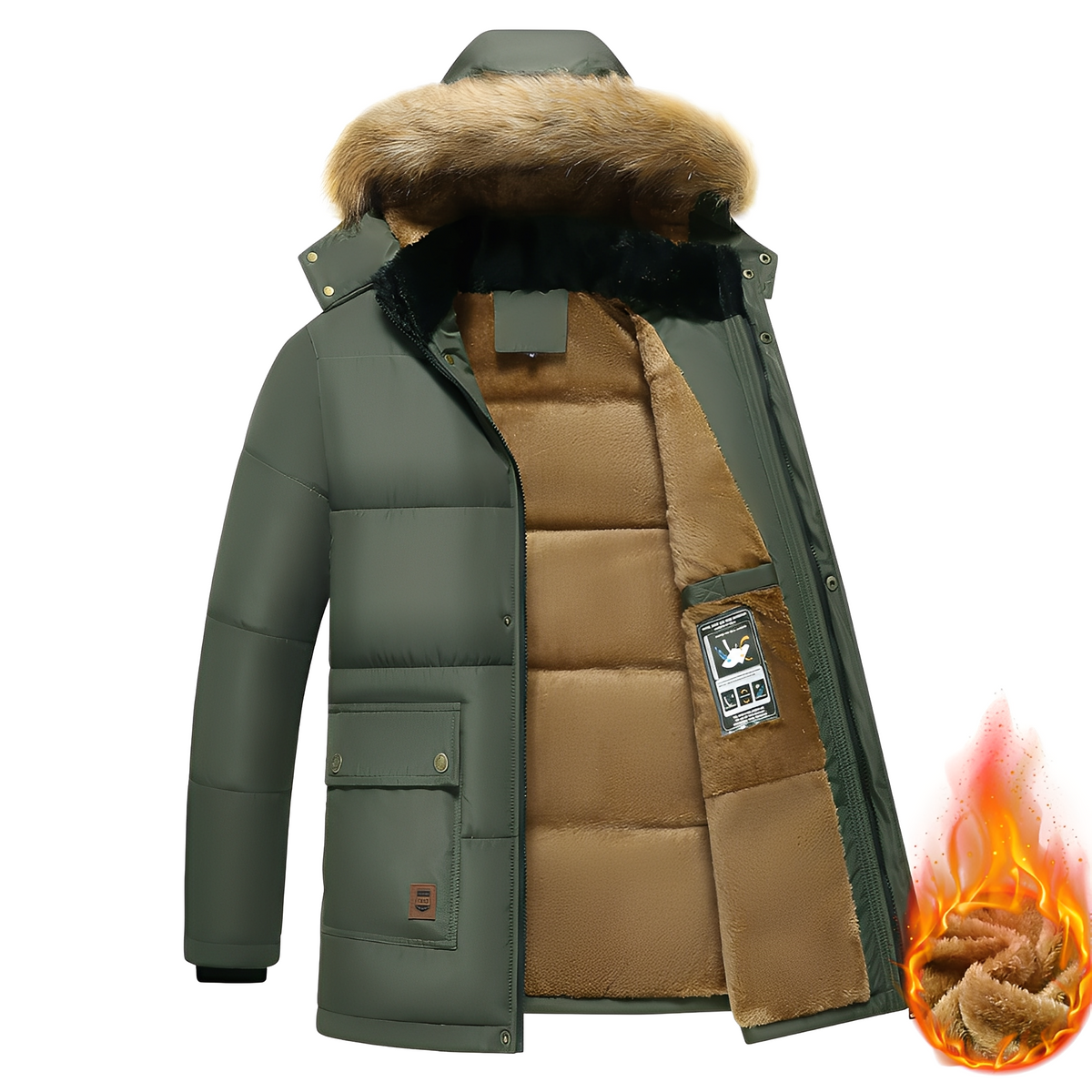 Crispian - Warm jacket with hood
