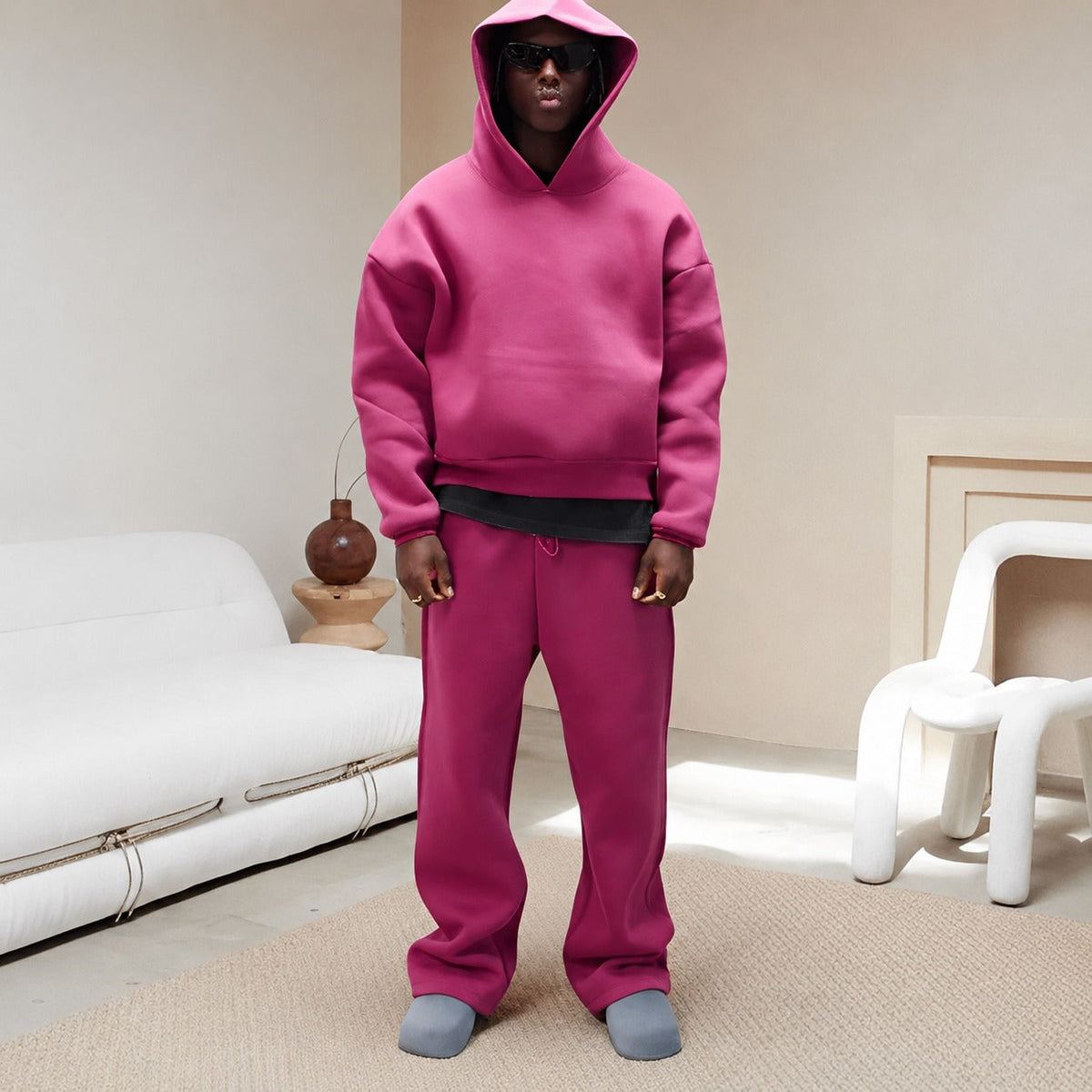 Marco - Casual set with oversized hoodie for men