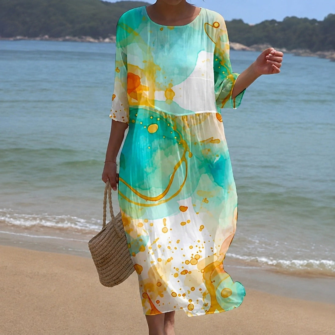 Alina - Flowing Mid-Length Dress