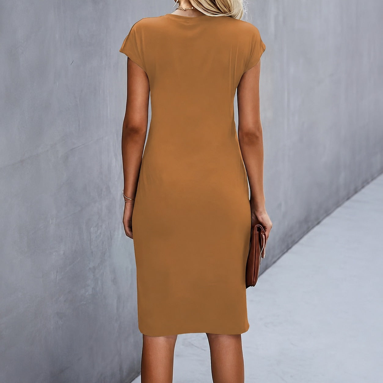 Reilly - Midi dress with decorative front tie