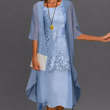 Women's Dress – Elegant, flowing knee-length dress for holidays, gifts, and everyday wear