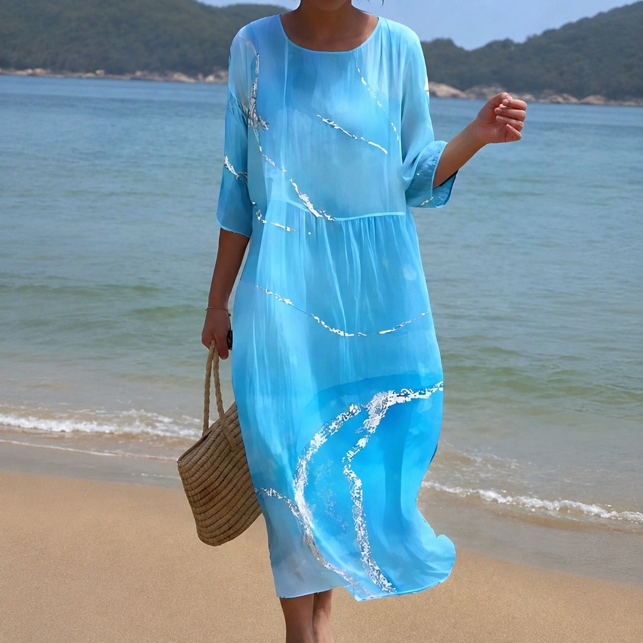 Alina - Flowing Mid-Length Dress