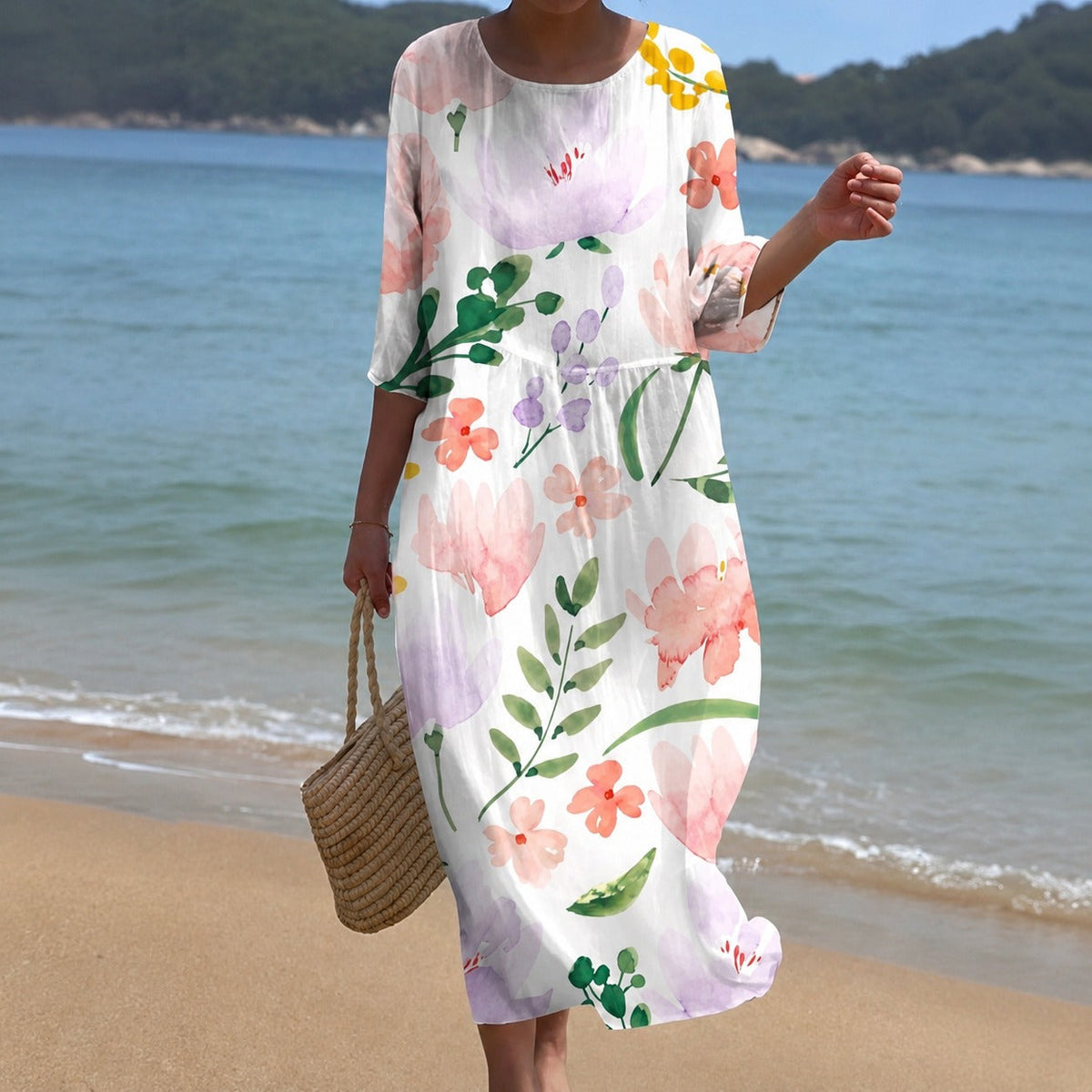 Alina - Flowing Mid-Length Dress