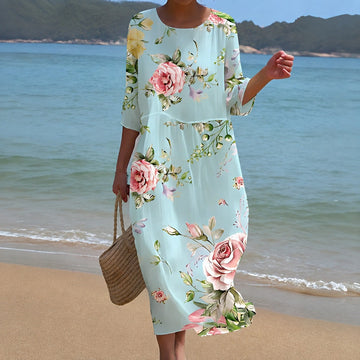 Alina - Flowing Mid-Length Dress
