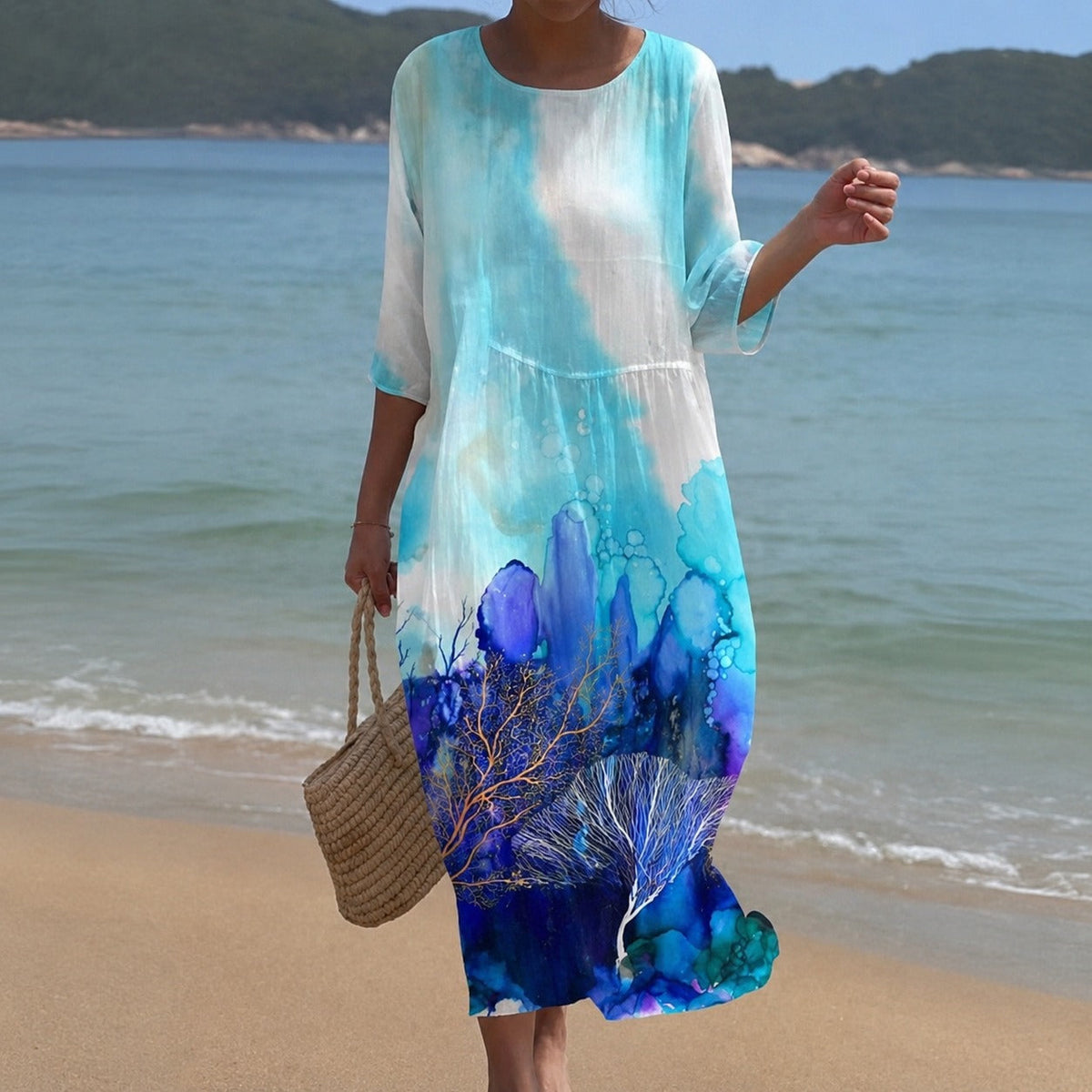 Alina - Flowing Mid-Length Dress