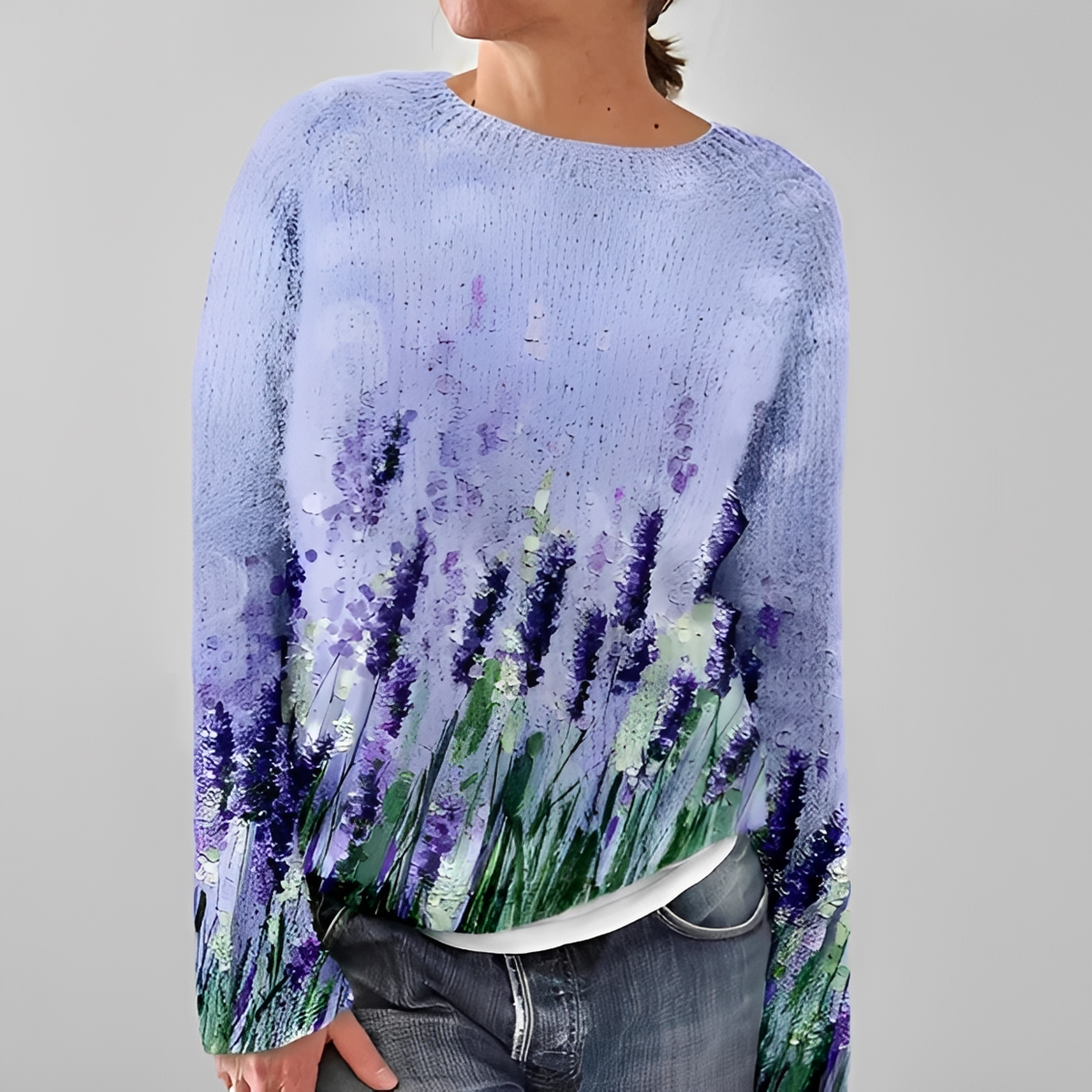 Liliane - Fashionable crew neck sweater