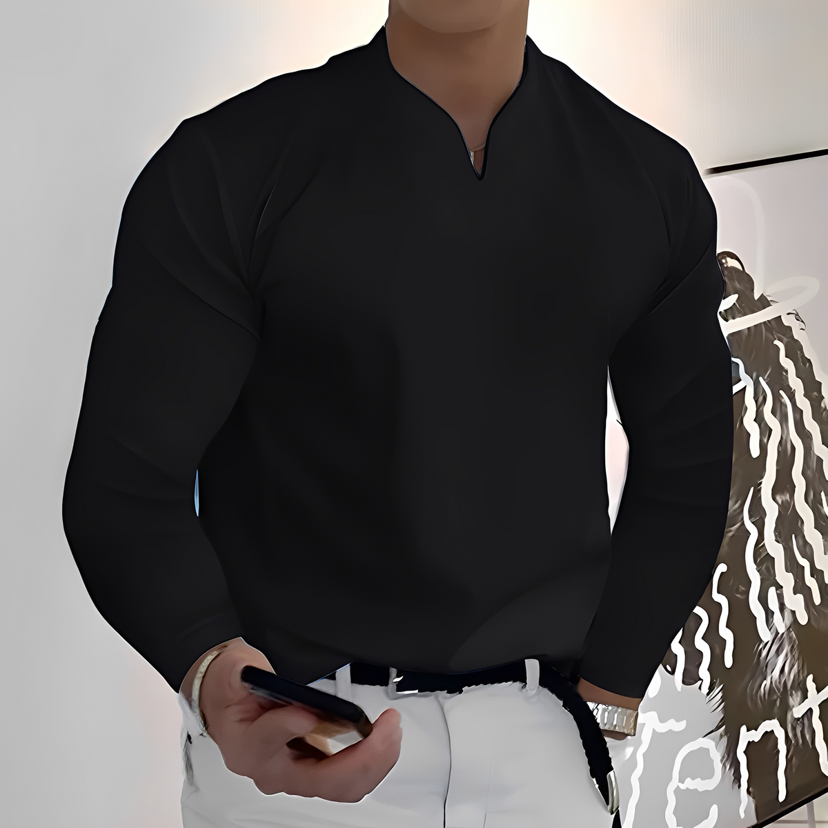 Corentin - Long-sleeved shirt, cozy and soft