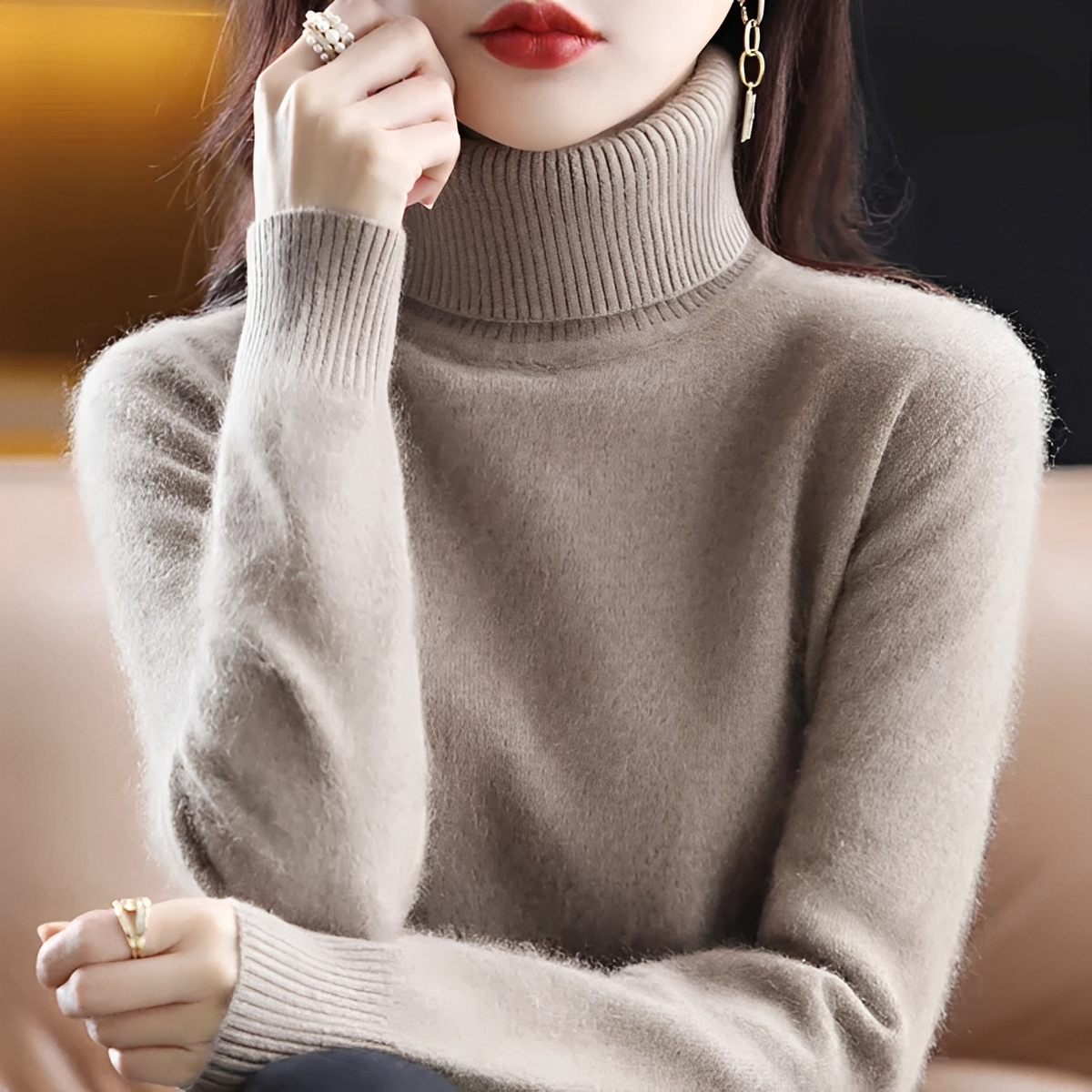 Letizia - Snug high-collar sweater