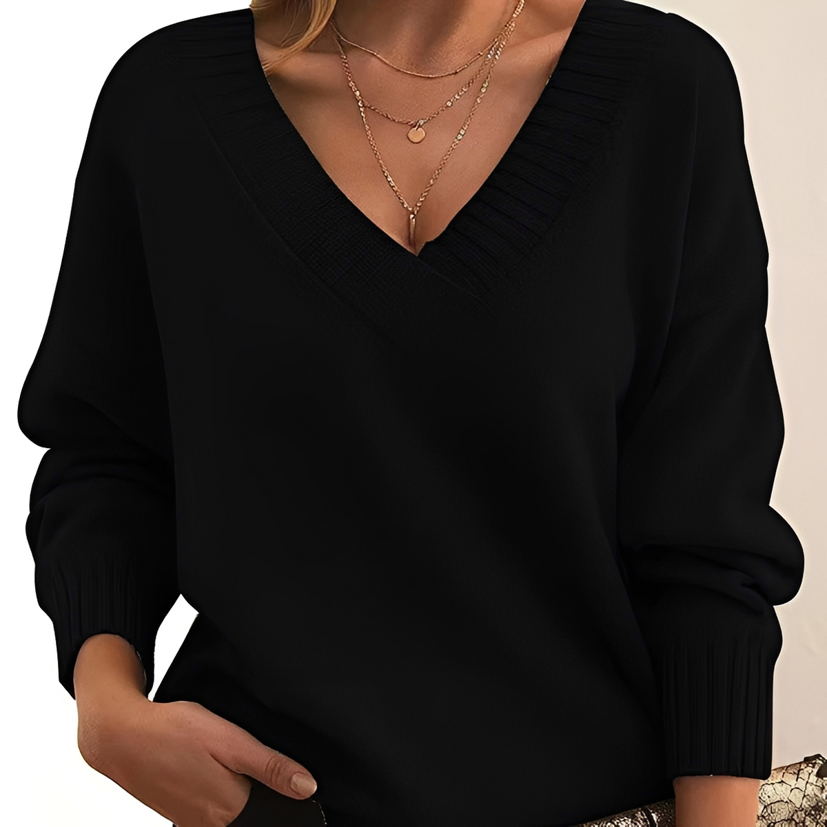 Mollie - Cozy and stylish sweater with V-neck