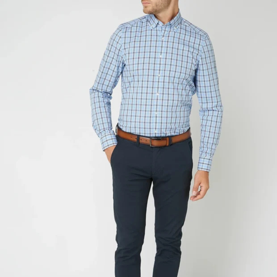Johan - Long-lasting long-sleeve checkered shirt