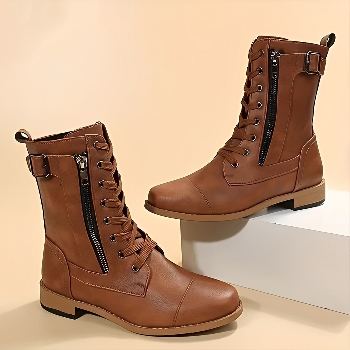 Phoebe - Stylish zip-up ankle boots