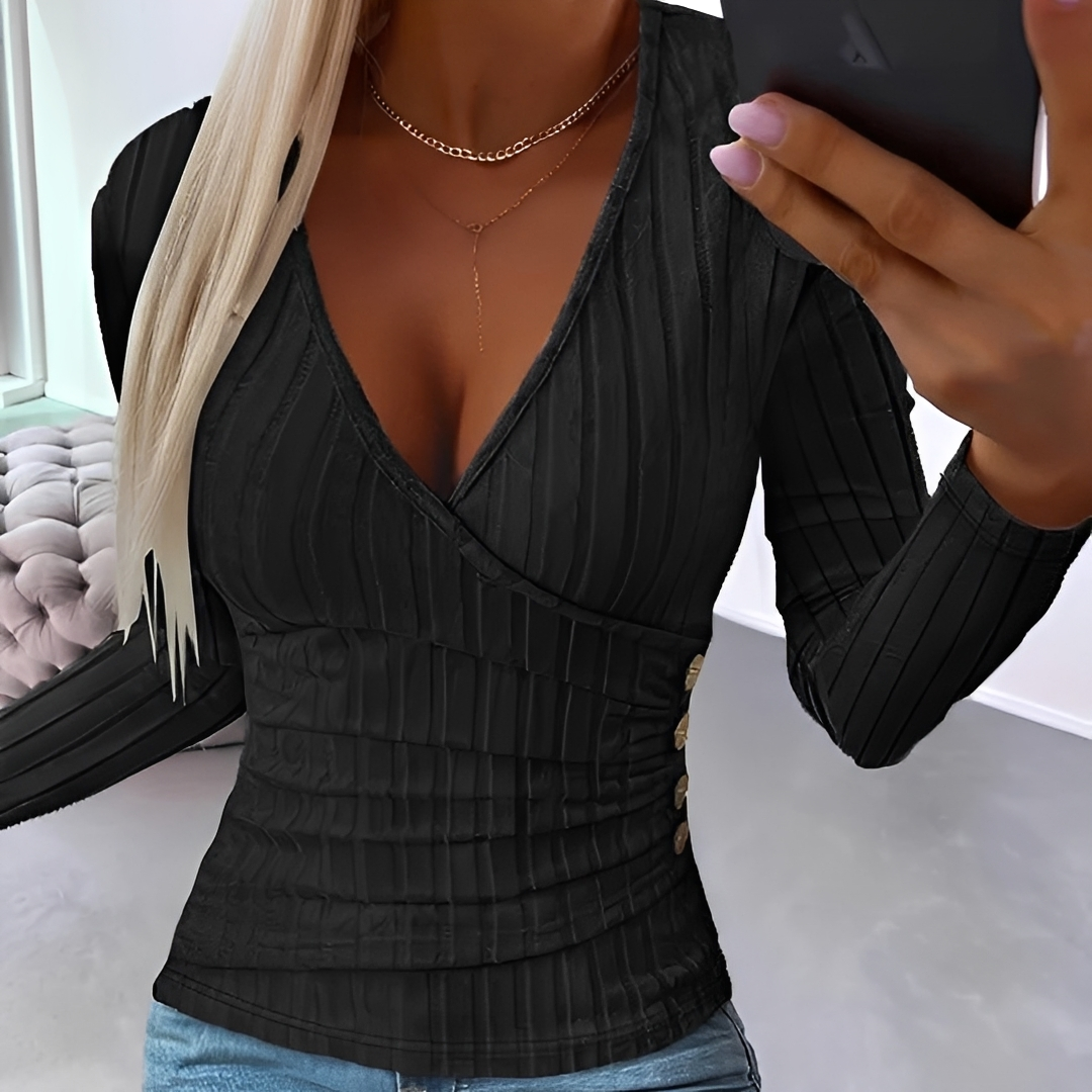 Annie - Elegant and cozy V-neck sweater