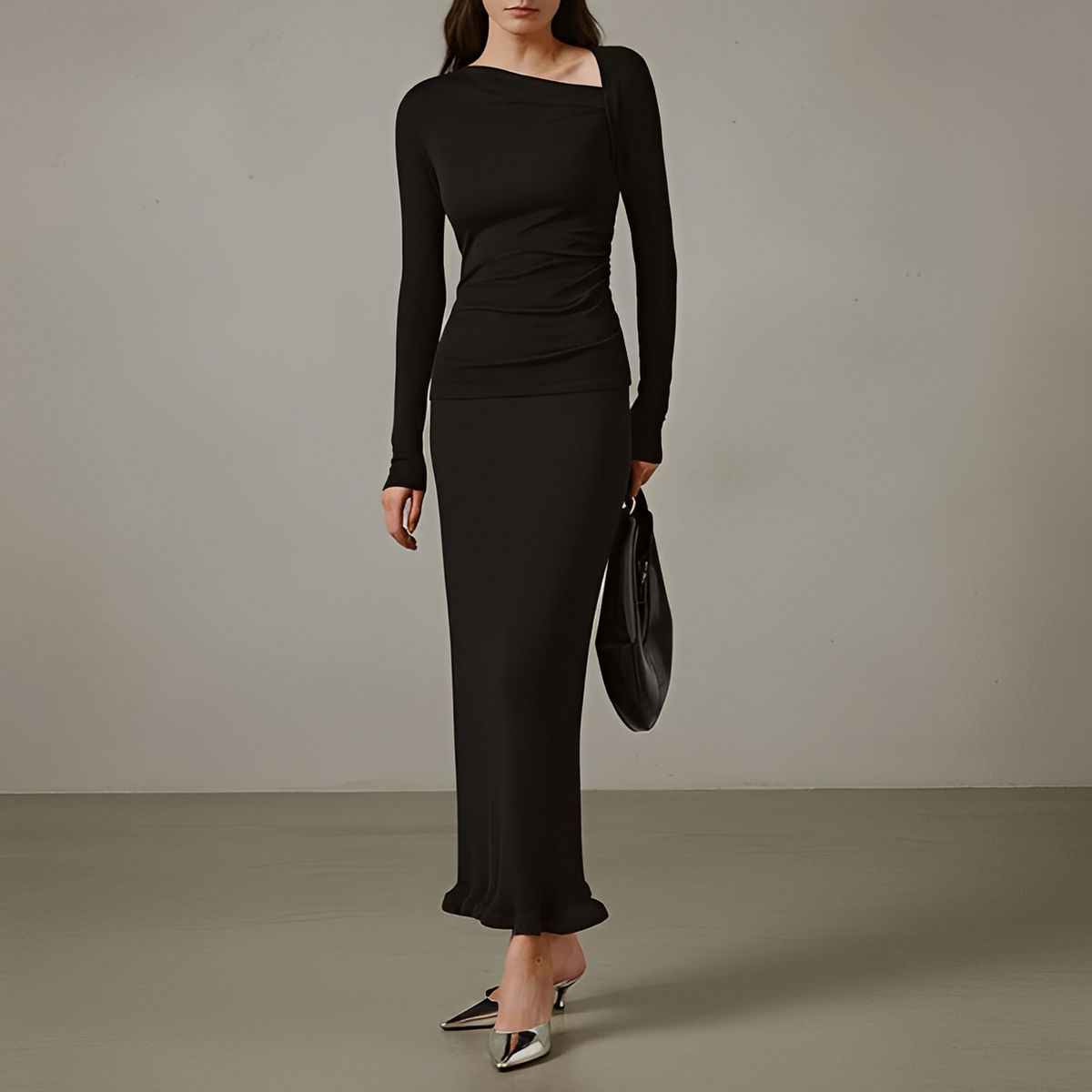 Selina - Asymmetrical textured shirt