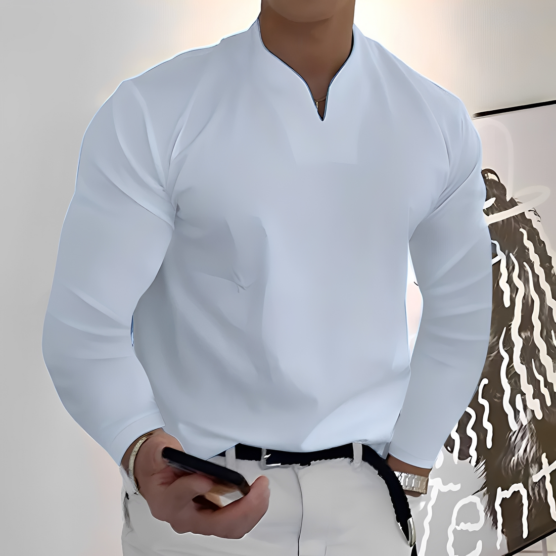 Corentin - Long-sleeved shirt, cozy and soft