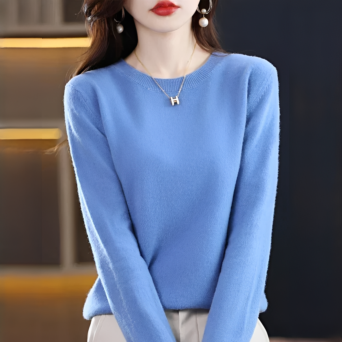 Shynna - Stylish and gentle round-neck sweater