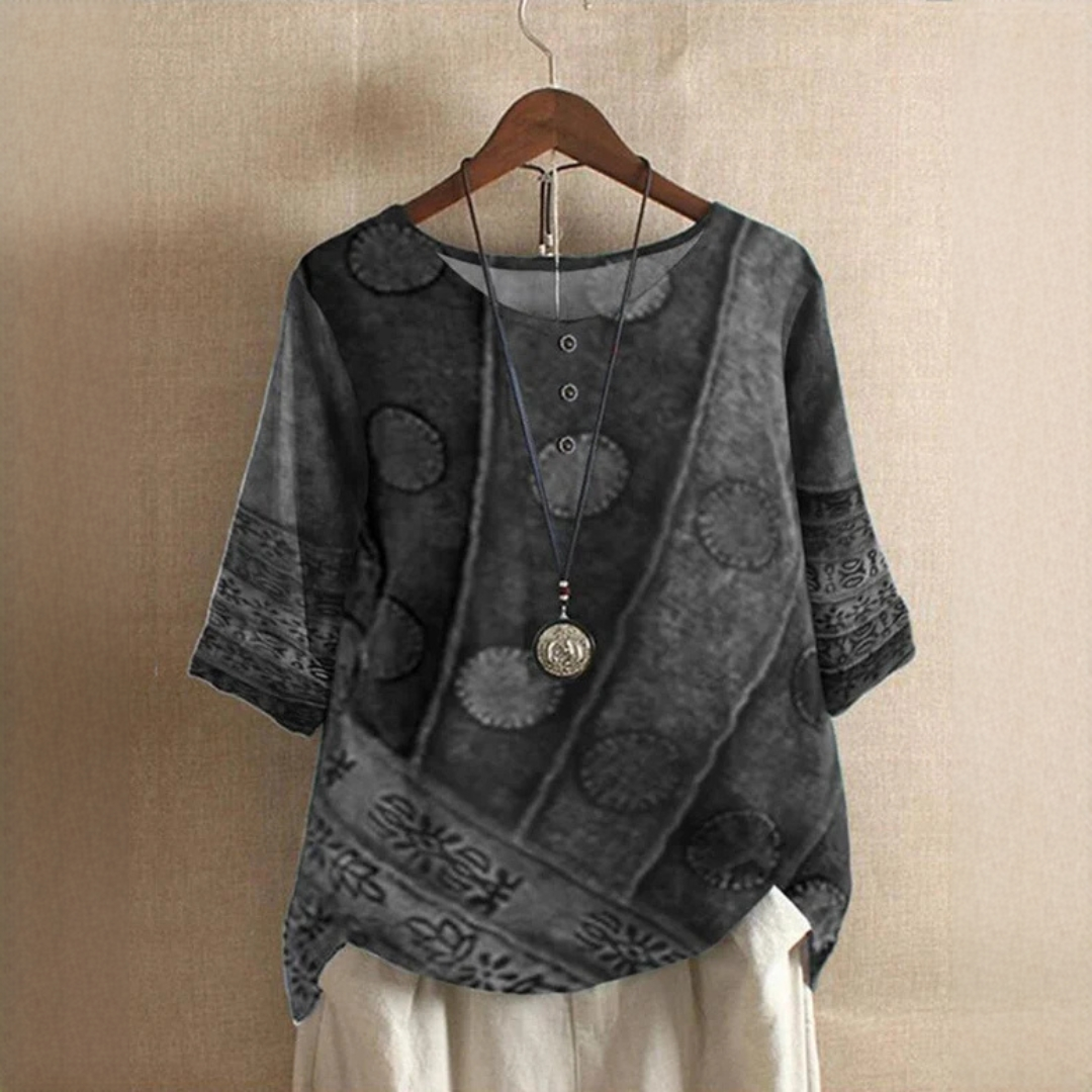 Jessel - Stylish blouse with a round neckline