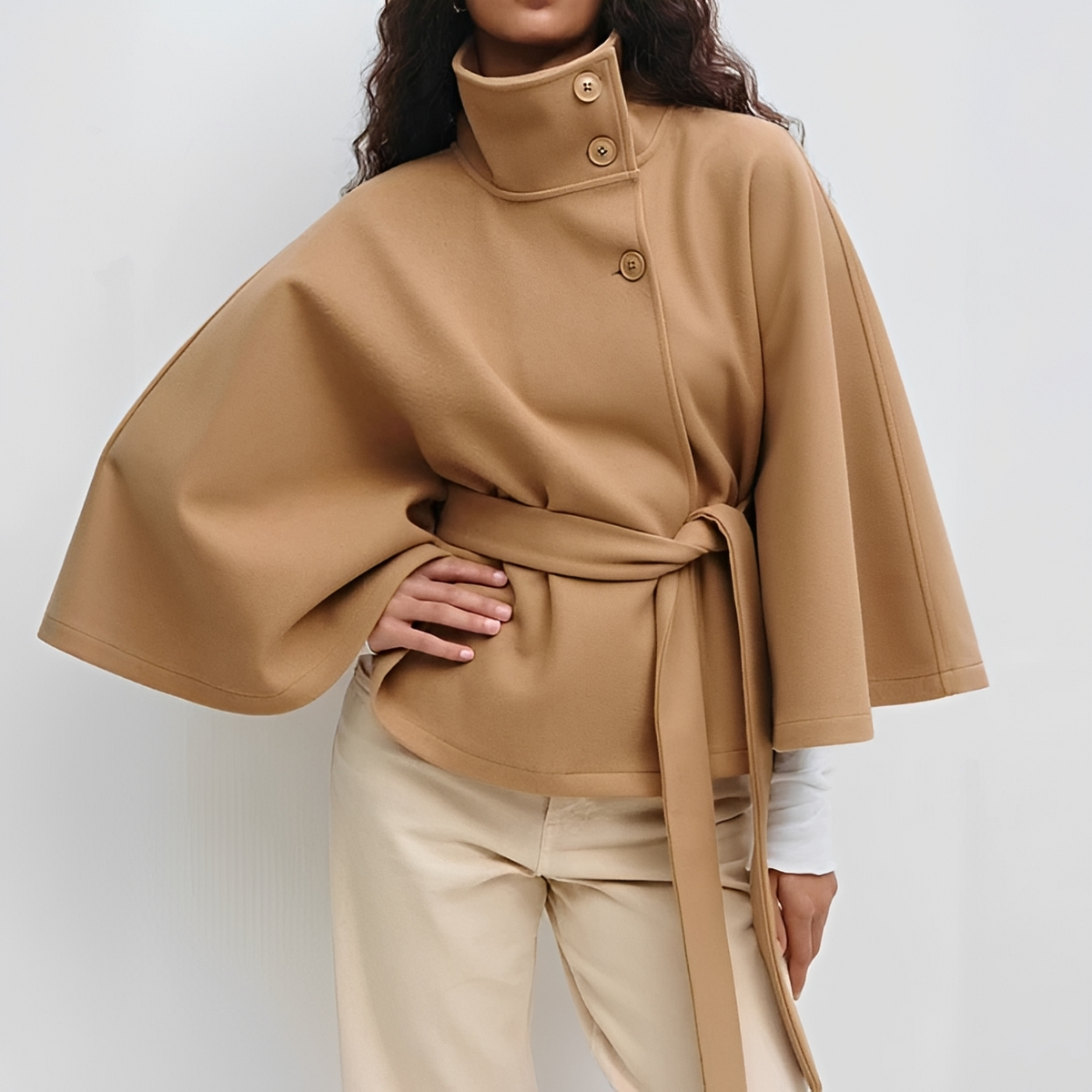 Loraine - Stylish and comfortable coat with belt