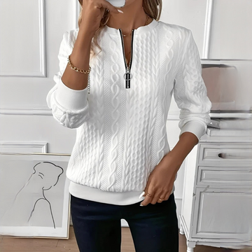 Hedie - Stylish and refined zip-up sweater