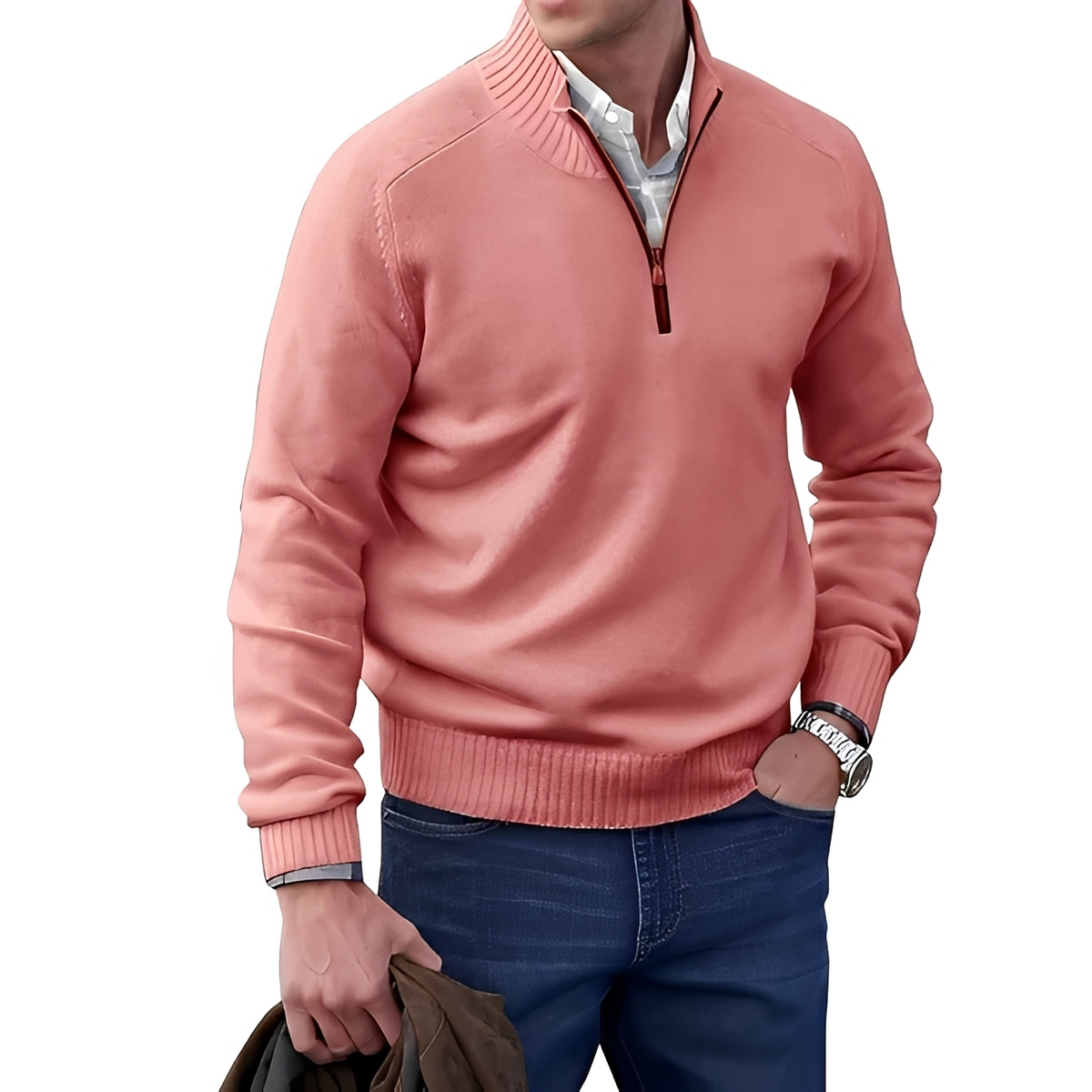 Jeremy - Soft half-zip sweater