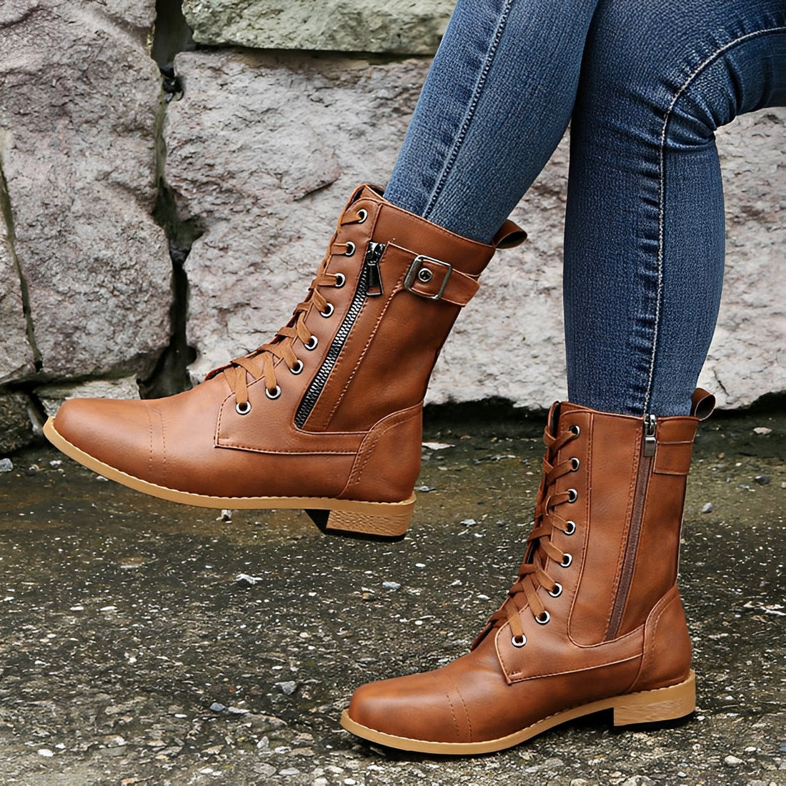 Phoebe - Stylish zip-up ankle boots