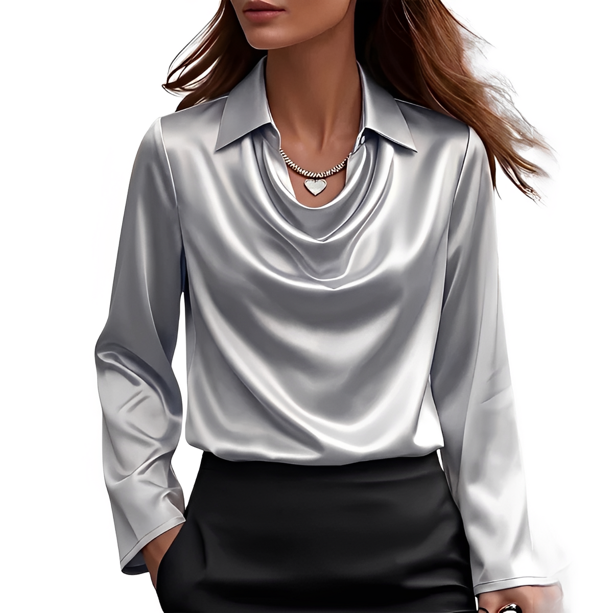 Dynah - Stylish long-sleeve blouse