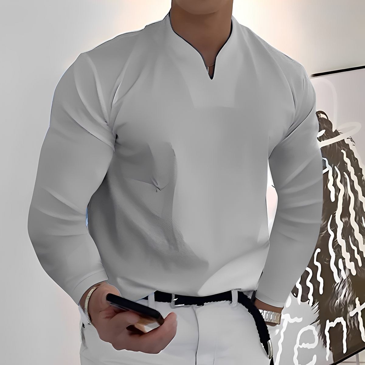Corentin - Long-sleeved shirt, cozy and soft