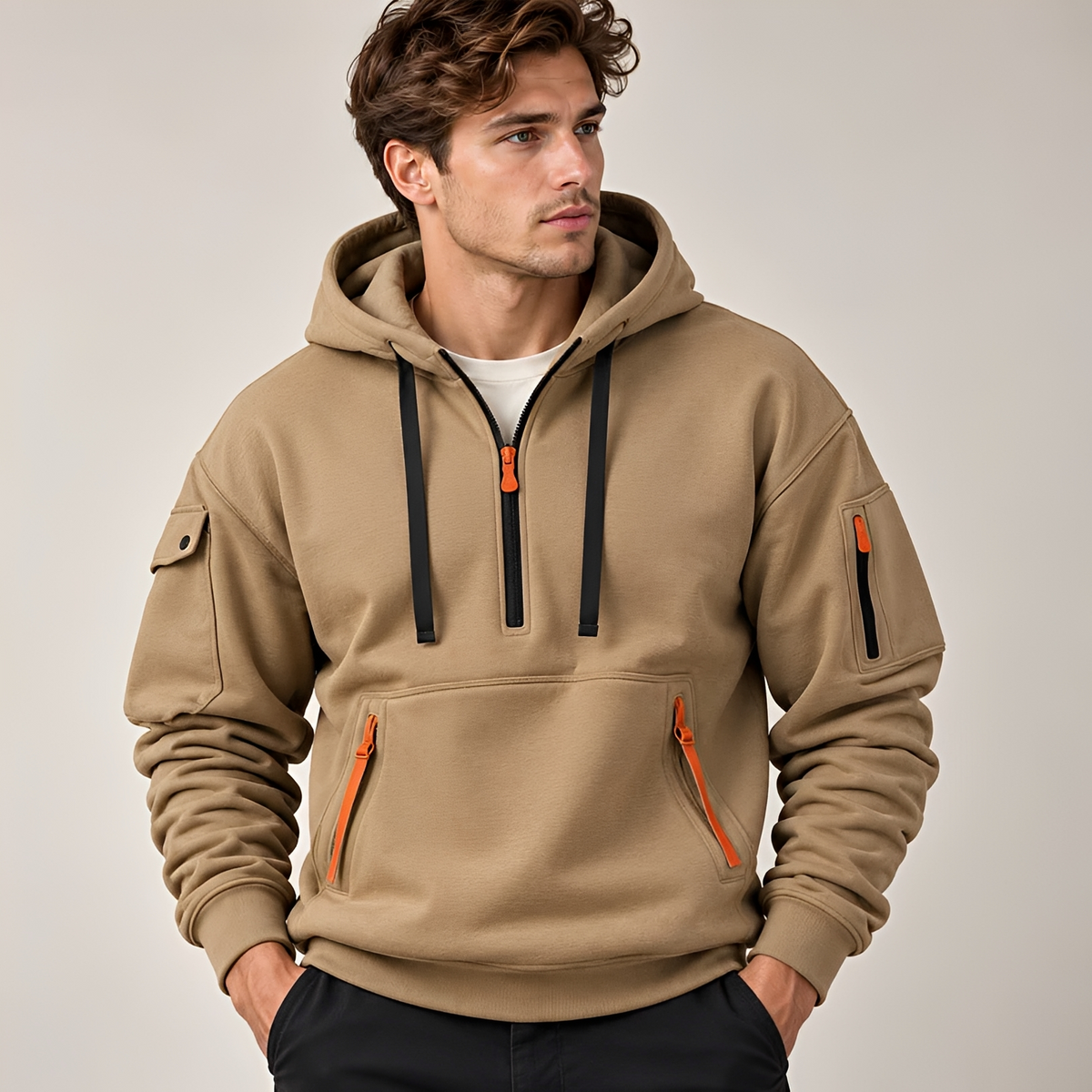 Norton - Sturdy half-zip hoodie
