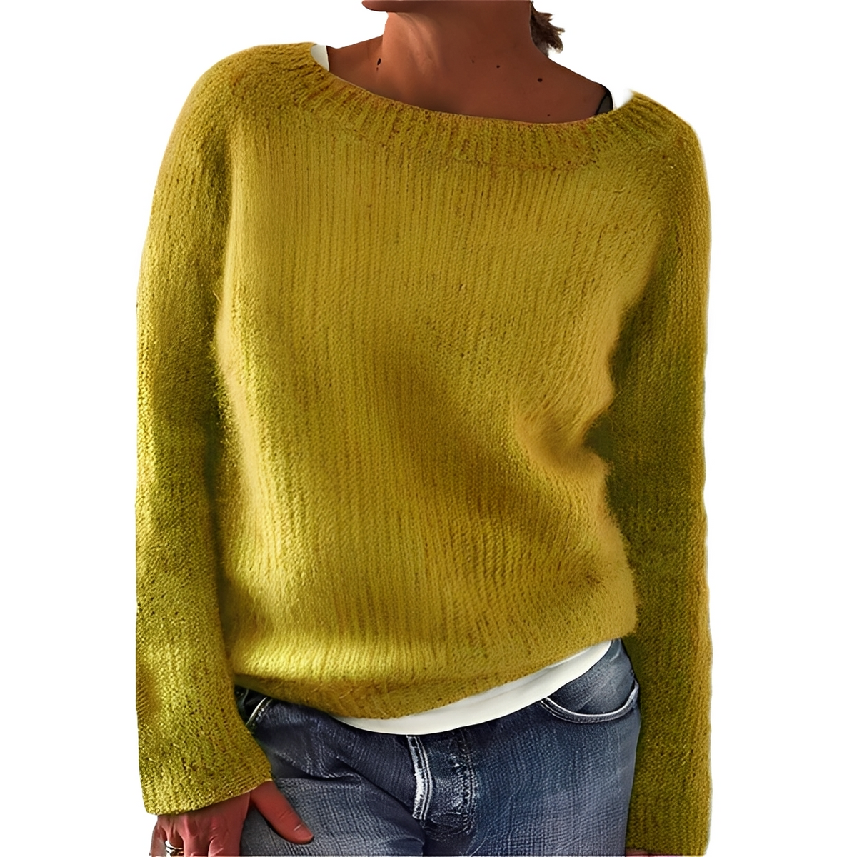 Angelia - Warm and comfortable crew neck sweater