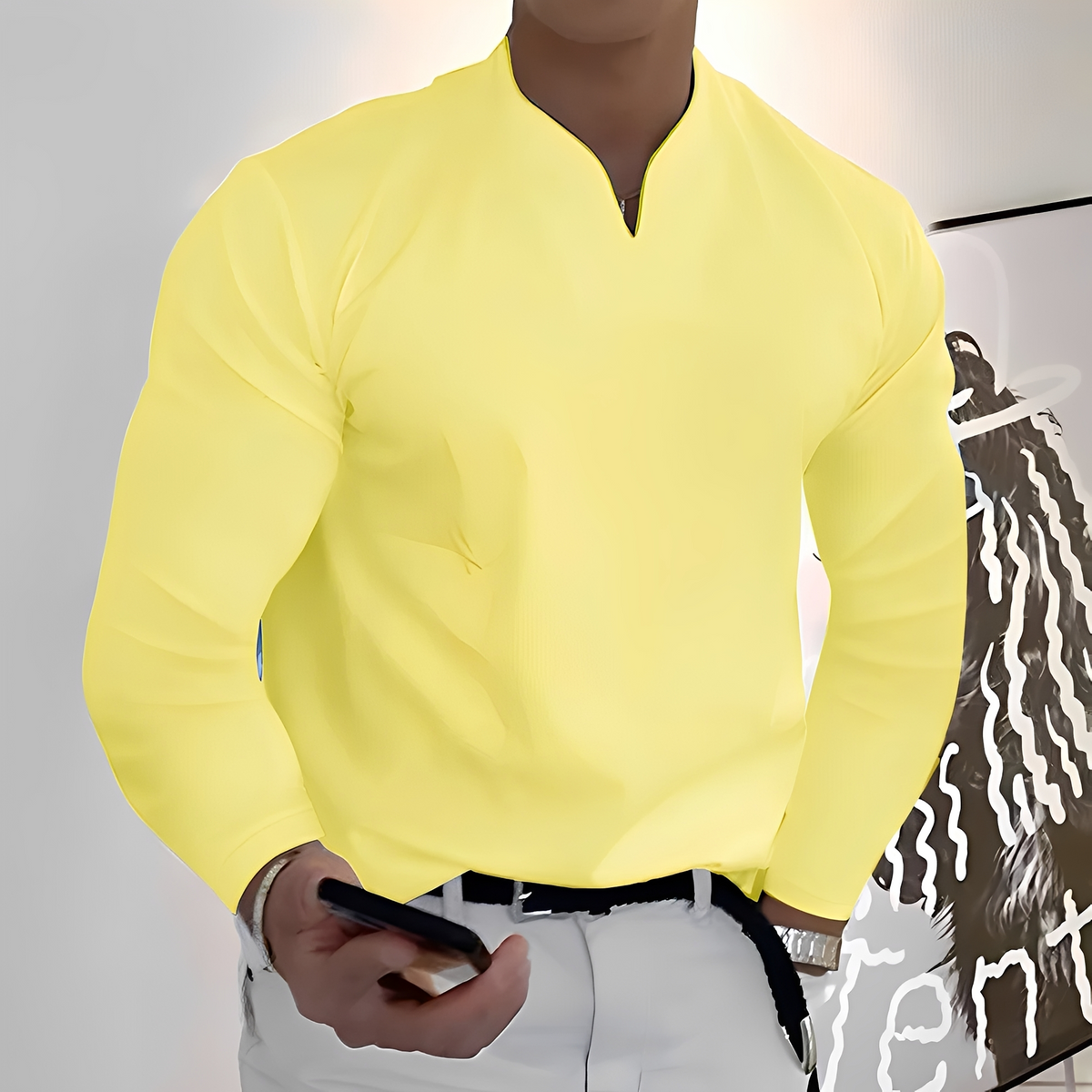 Corentin - Long-sleeved shirt, cozy and soft