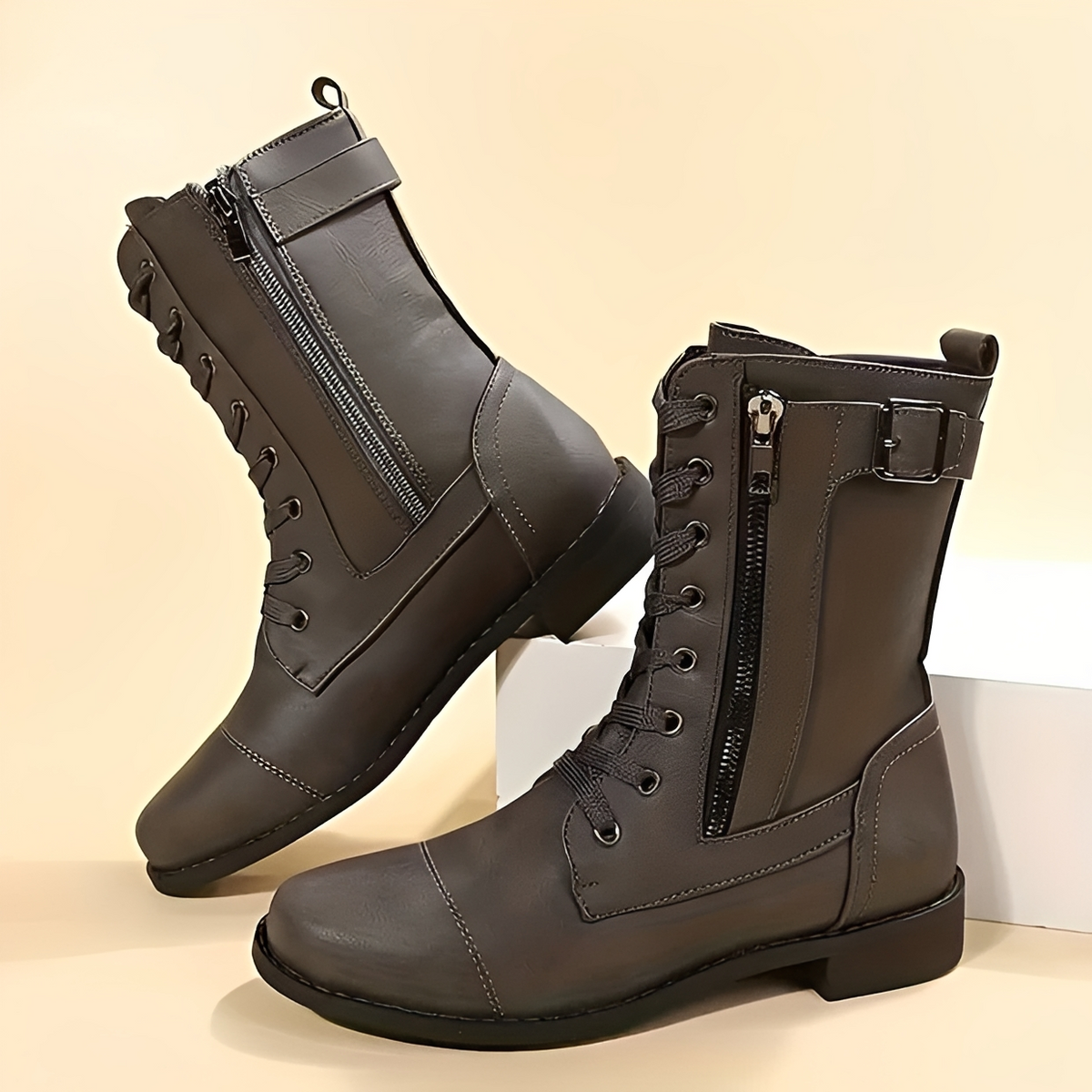 Phoebe - Stylish zip-up ankle boots