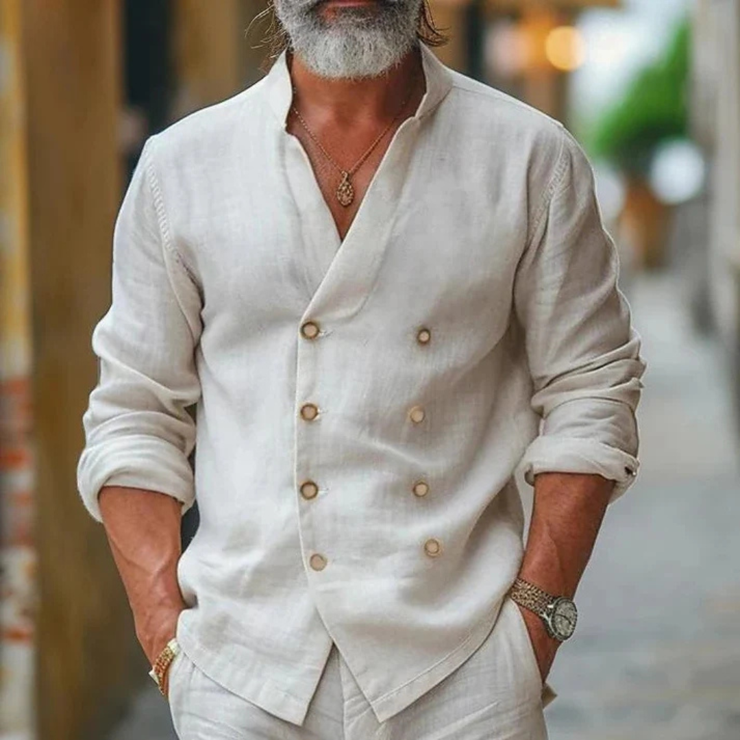 Vireo - Elegant V-neck shirt