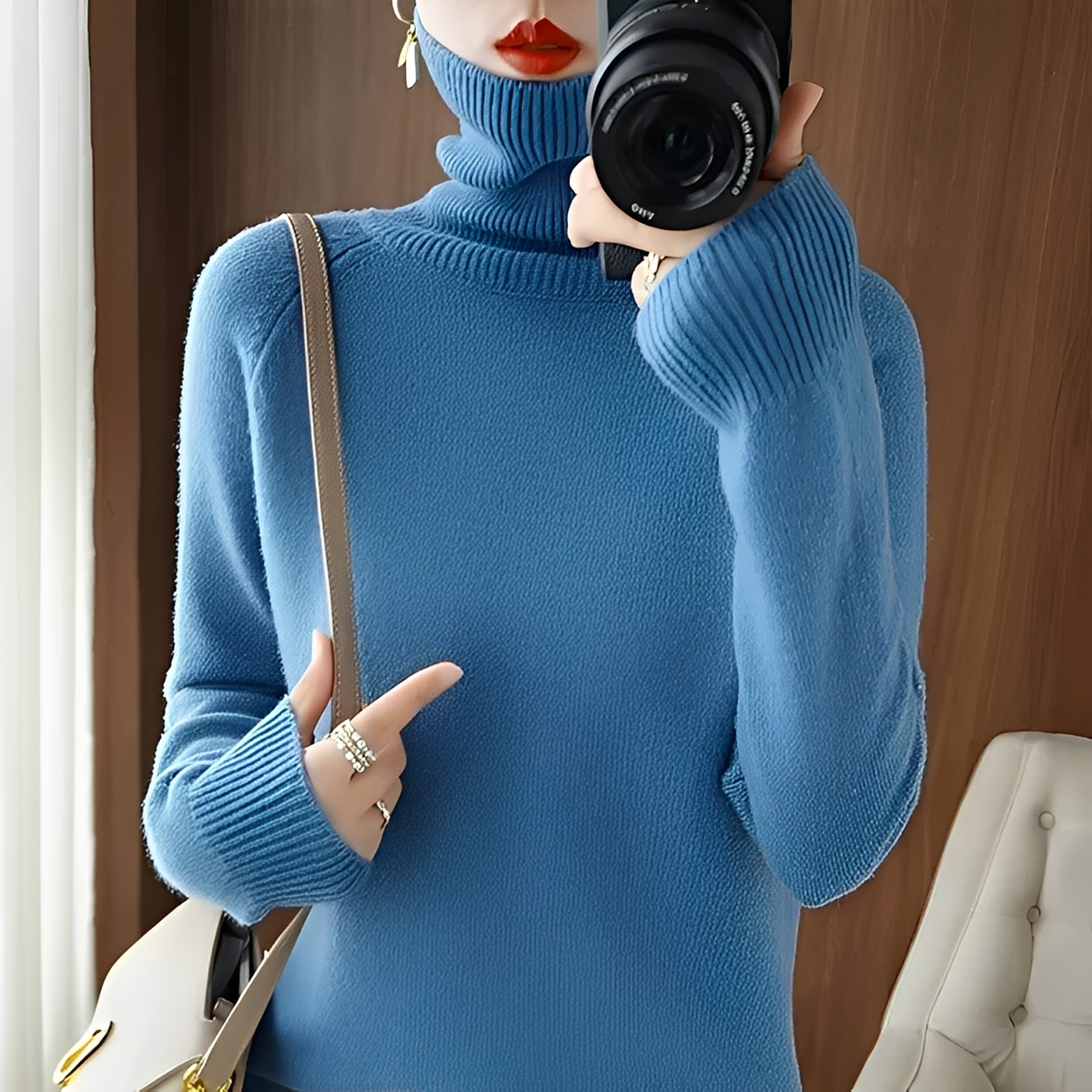 Hannie - Stylish and snug turtleneck sweater