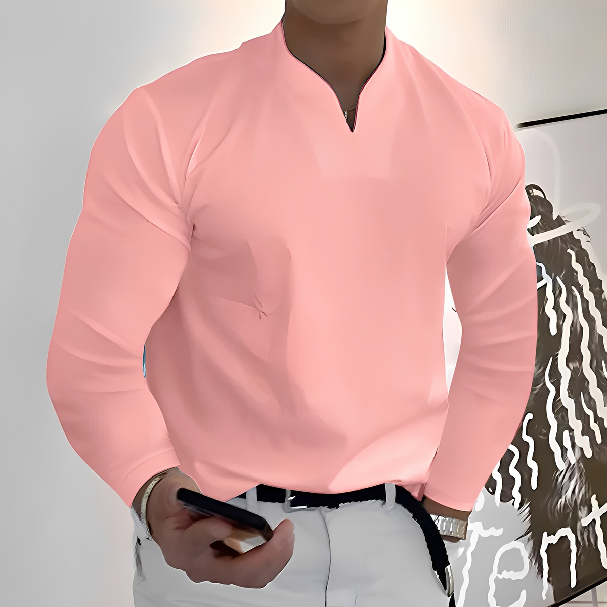 Corentin - Long-sleeved shirt, cozy and soft