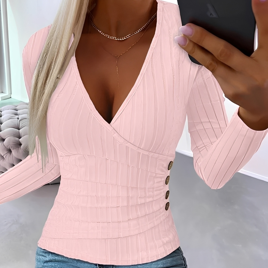 Annie - Elegant and cozy V-neck sweater