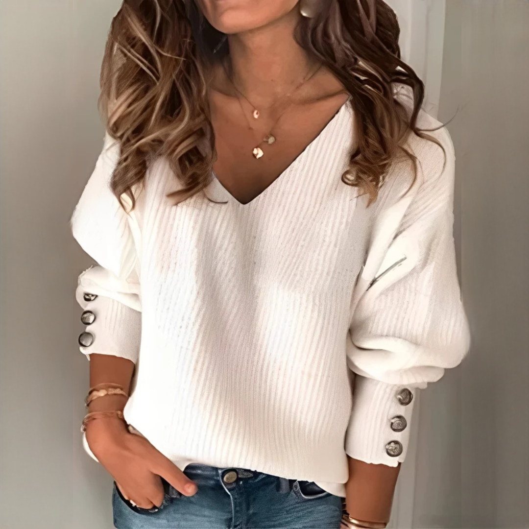 Adalyn - Warm and comfortable V-neck sweater