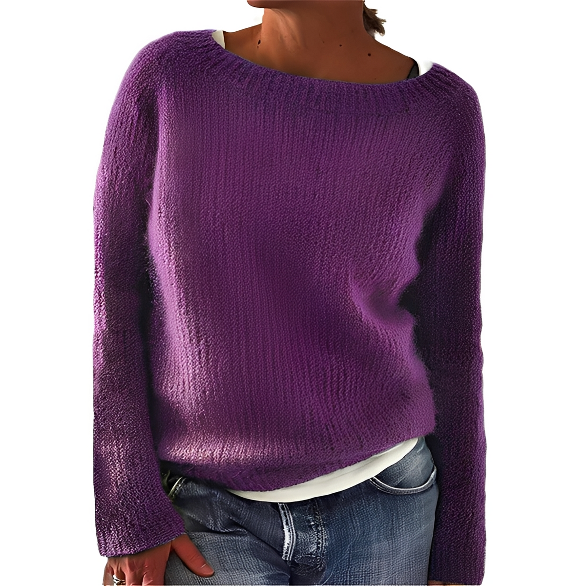 Angelia - Warm and comfortable crew neck sweater
