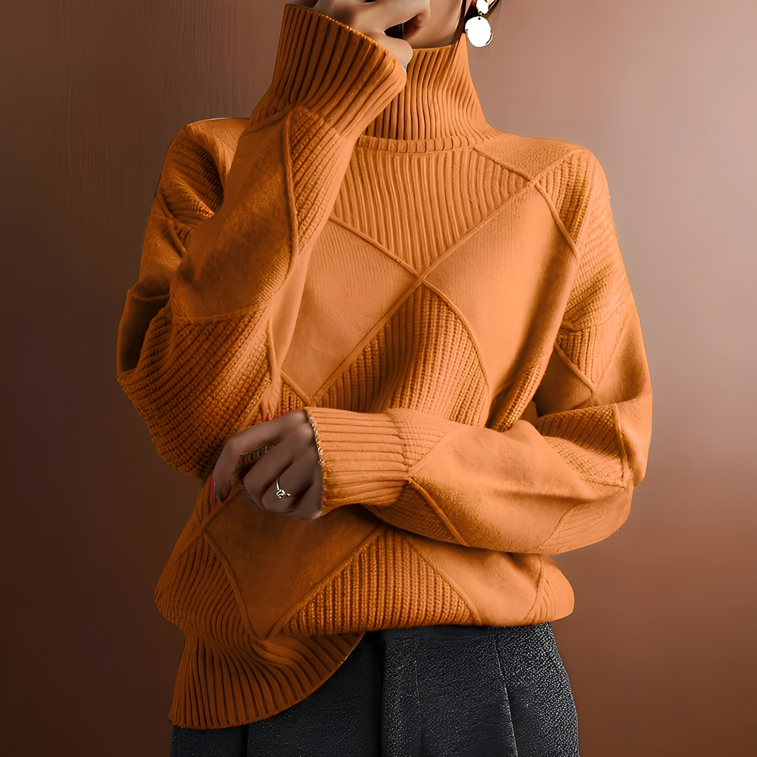 Morgan - Cozy sweater with high collar